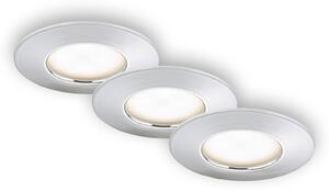 BRI 7204-038 3ks sada LED vestavné svítidlo, pr. 7,5 cm, chrom - BRILONER