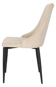 Sametová židle Loretta béžová černá