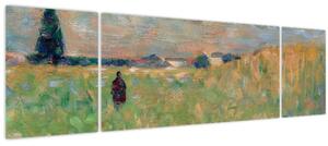 Obraz - Georges Seurat, A Summer Landscape, reprodukce (170x50 cm)