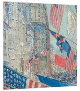 Obraz - Childe Hassam, Allies day, reprodukce (30x30 cm)