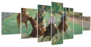 Obraz - Edouard Manet, At the Races, reprodukce (210x100 cm)