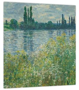 Obraz - Claude Monet, Banks of the Seine, reprodukce (30x30 cm)