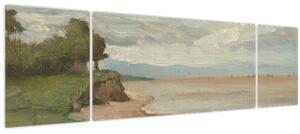 Obraz - Jean-Baptiste-Camille Corot, Beach Near Etretat, reprodukce (170x50 cm)