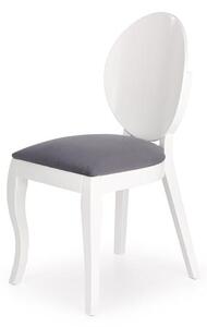 Židle Verdi bílý/šedý polštář