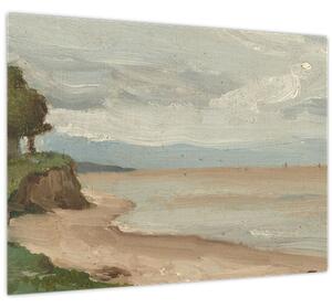 Obraz - Jean-Baptiste-Camille Corot, Beach Near Etretat, reprodukce (70x50 cm)