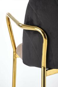 Židle Rebbeca béžová/černá/zlatá