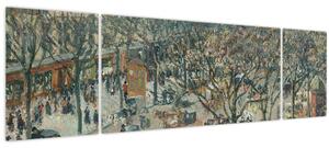 Obraz - Camille Pissarro, Boulevard des Italiens, Morning, Sunlight, reprodukce (170x50 cm)