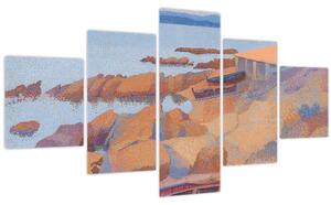 Obraz - Henri Edmond Cross, Calanque des Antibois, reprodukce (125x70 cm)