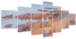 Obraz - Henri Edmond Cross, Calanque des Antibois, reprodukce (210x100 cm)