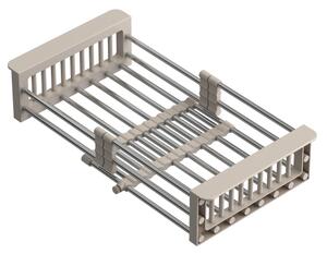 Nastavitelný košík do dřezu béžový/nerezový QUADRON