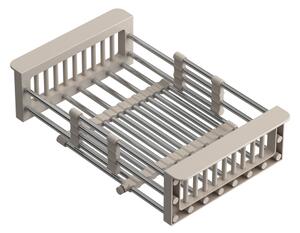Nastavitelný košík do dřezu béžový/nerezový QUADRON