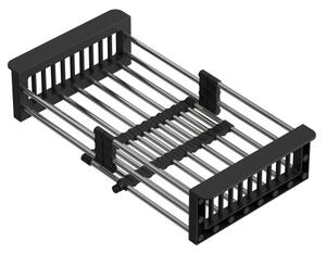 Nastavitelný košík do dřezu černý/nerezový QUADRON B3821_BL