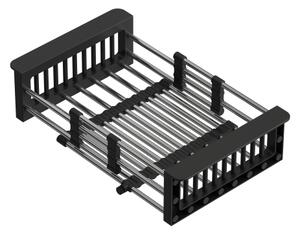 Nastavitelný košík do dřezu černý/nerezový QUADRON B3821_BL