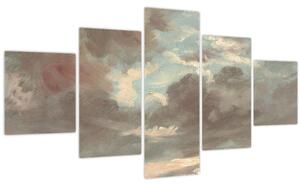 Obraz - John Constable, Cloud Study Stormy Sunset, reprodukce (125x70 cm)