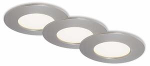 BRI 7282-032 3ks sada LED vestavné svítidlo, pr. 8,5 cm, 4,8 W, matný nikl - BRILONER