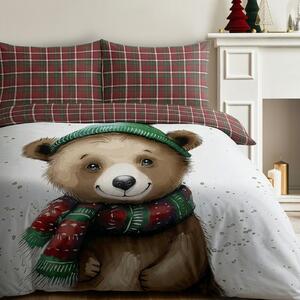 VÁNOČNÍ POVLEČENÍ Z MIKROVLÁKNA CUDDLE 200X220 CM, 2 KS 70X80 CM VZOROVANÉ