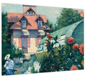 Obraz - Gustave Caillebotte, Dahlias, Garden at Petit Gennevilliers, reprodukce (70x50 cm)