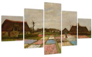 Obraz - Vincent van Gogh, Flower Beds in Holland, reprodukce (125x70 cm)