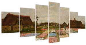 Obraz - Vincent van Gogh, Flower Beds in Holland, reprodukce (210x100 cm)