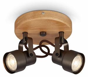 BRILO 2872-025R Bodové svítidlo pr. 15,9 cm 2xGU10 10W 920lm antická šedá - BRILO