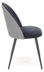 Židle Malva pepita černá/bílá