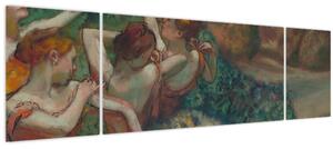 Obraz - Edgar Degas, Four Dancers, reprodukce (170x50 cm)