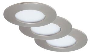 BRI 7113-432 3ks sada LED vestavné svítidlo, pr. 8,5 cm, 4,9 W, matný nikl - BRILONER