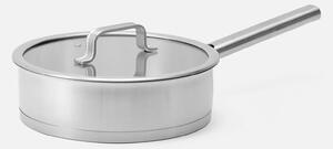 Fabini Hluboká pánev Core Standard, ø 24 cm (2,5 l) - Nerezová beznýtová pánev z jednovrstvé nerezové oceli s poklicí