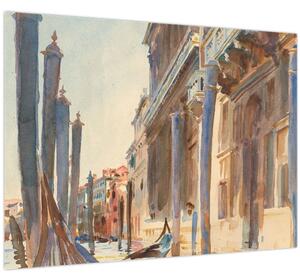 Obraz - John Singer Sargent, Gondola Moorings on the Grand Canal, reprodukce (70x50 cm)