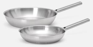 Fabini Sada pánví Core Standard, ø 26 cm + ø 30 cm, 2 díly - Nerezové beznýtové pánve z jednovrstvé nerezové oceli