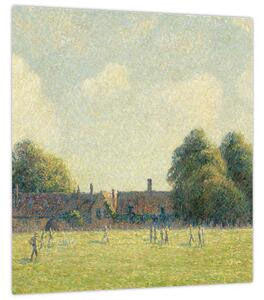 Obraz - Camille Pissarro, Hampton Court Green, reprodukce (30x30 cm)