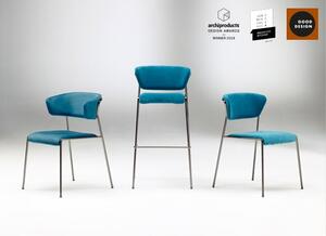 Čalouněná židle Lisa modrá/černá