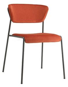 Čalouněná židle Lisa oranžová/antracitová