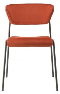 Čalouněná židle Lisa oranžová/antracitová