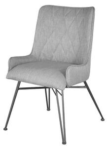 Čalouněná židle Sadel šedá