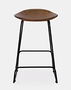 Židle barová Brunt 61cm přírodní/černá
