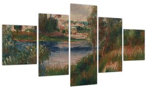 Obraz - Auguste Renoir, Landscape at Vetheuil, reprodukce (125x70 cm)