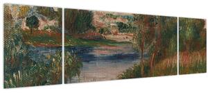 Obraz - Auguste Renoir, Landscape at Vetheuil, reprodukce (170x50 cm)