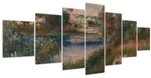Obraz - Auguste Renoir, Landscape at Vetheuil, reprodukce (210x100 cm)