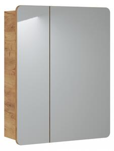 Comad Závěsná koupelnová skříňka se zrcadlem Aruba 841 2D dub craft zlatý