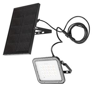 RABALUX 77141 Melk solární nástěnné svítidlo/reflektor LED 6,5W/1000lm 3000+4000+6500K IP65 černá