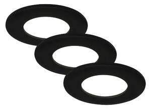 BRI 7113-435 3ks sada LED vestavné svítidlo, pr. 8,5 cm, 5 W, 450 lm, černá - BRILONER