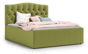Čalouněná postel RIVA 140x200 cm Zelená