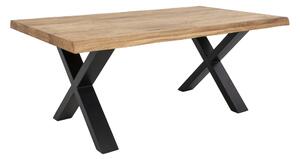 Nordic Experience Dubový konferenční stolek Tamko z masivu 120 cm, přírodní/černá