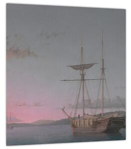 Obraz - Fitz Henry Lane, Lumber Schooners at Evening on Penobscot Bay, reprodukce (30x30 cm)