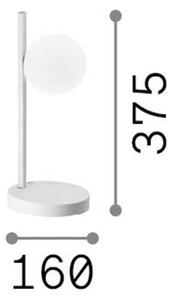 IDEAL LUX Stolní lampa Binomio, mosaz, výška 38 cm, kov, Mosaz / zlato, Obývací pokoj / jídelna, kov, Moderní