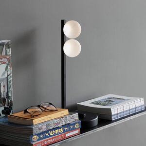 IDEAL LUX Stolní lampa Binomio, černá, výška 38 cm, kov, Černá, Obývací pokoj / jídelna, kov, Moderní