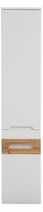Comad Koupelnová závěsná skříňka vysoká Galaxy 800 2D/1S alpská bílá/dub votan