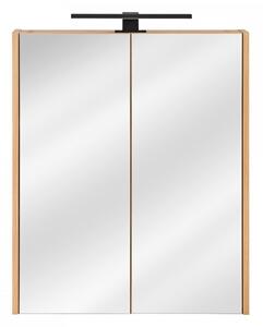 Comad Závěsná koupelnová skříňka se zrcadlem Madera 840 dub artisan