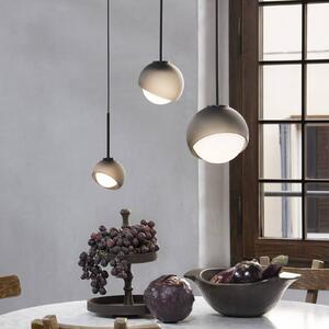 IDEAL LUX Závěsné světlo Bloom, Ø 12 cm, černé, kov/sklo, Černá, Obývací pokoj / jídelna, kov, Moderní